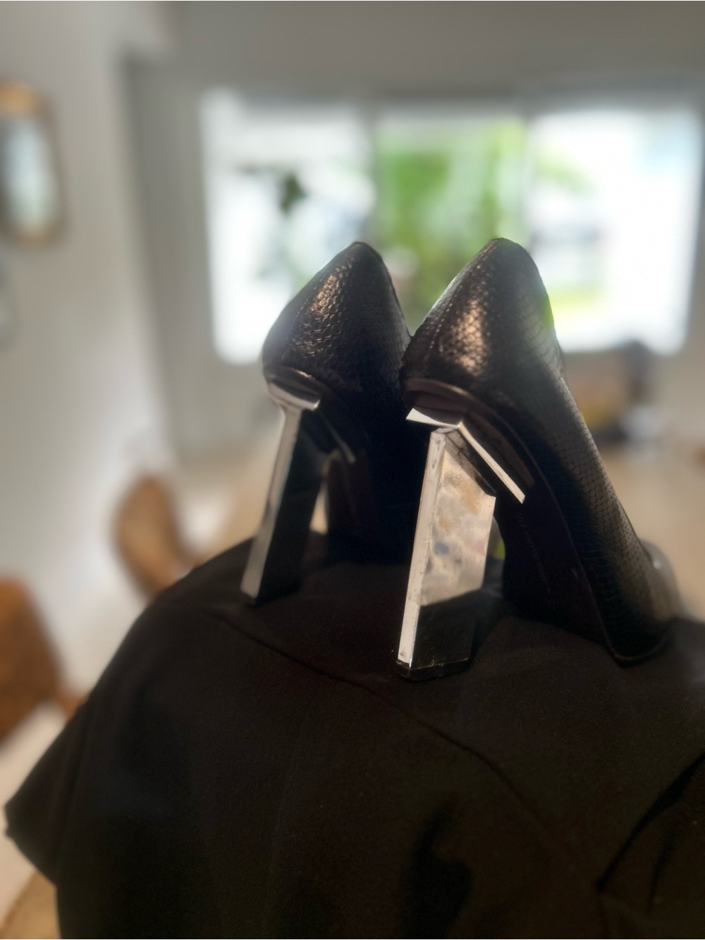 United Nude Black Textured Block Heel Pumps - Picture 5 of 5